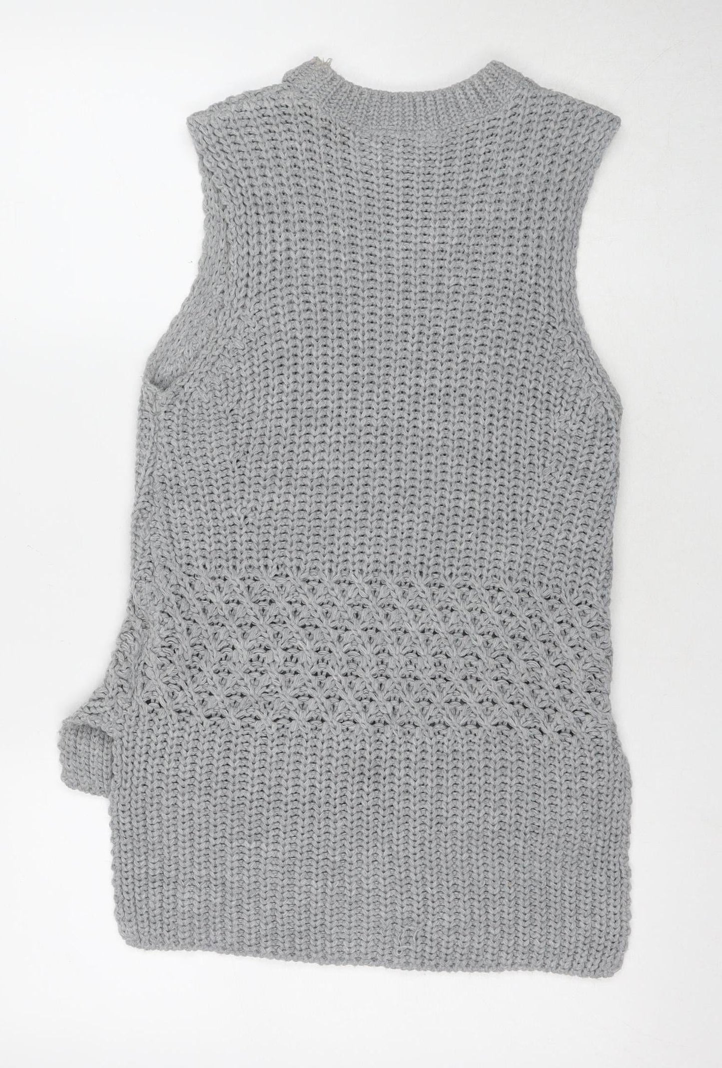 Womens UK Size M/L QED London Grey Vest Jumper