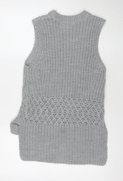 Womens UK Size M/L QED London Grey Vest Jumper