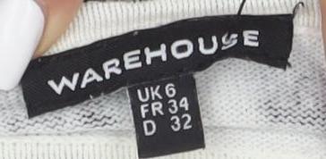 Womens UK Size 6 Warehouse Multicoloured Pullover Jumper