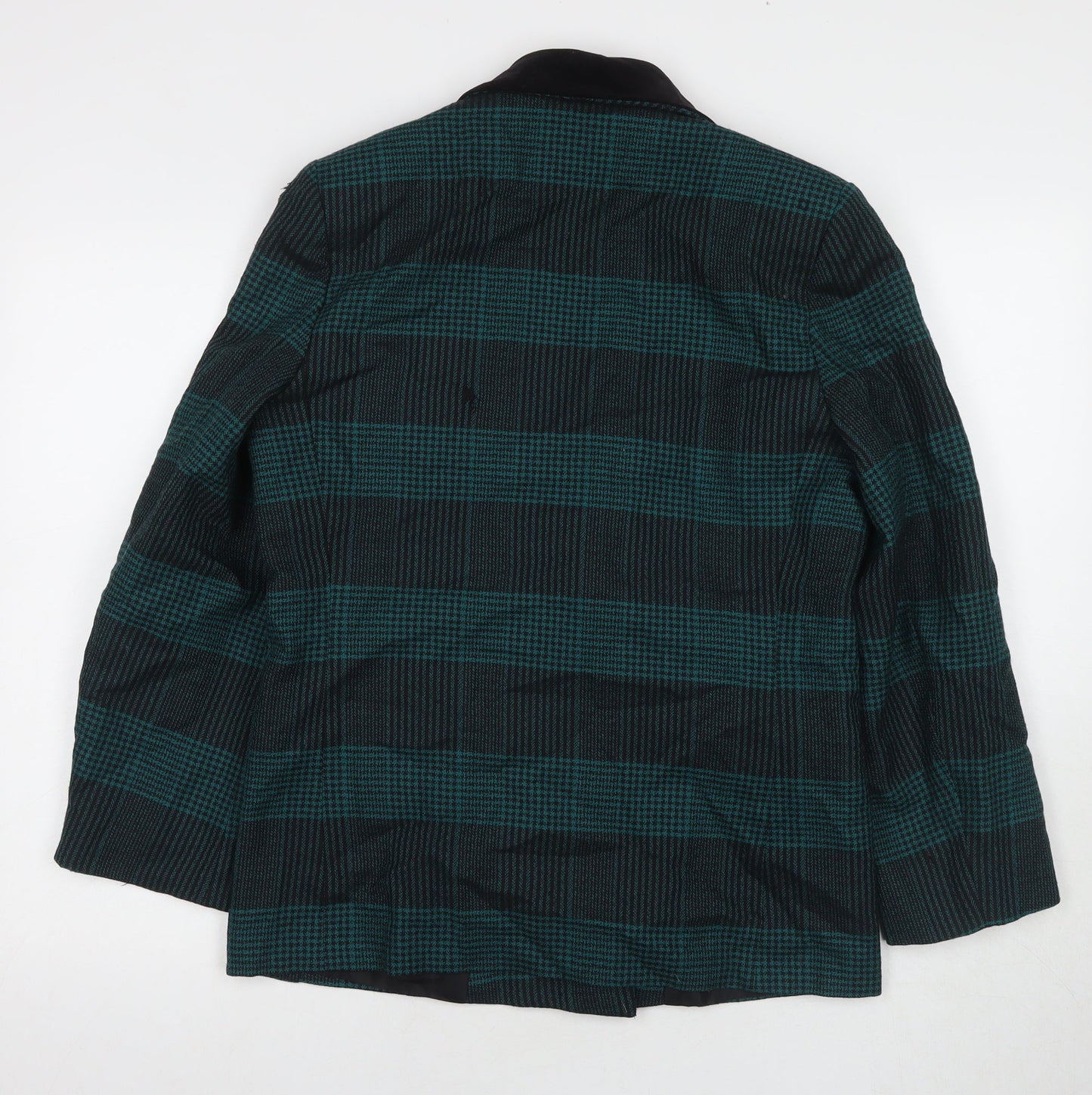 Mia Cassara Women's Plaid Wool Blazer, Size 12, Multicoloured