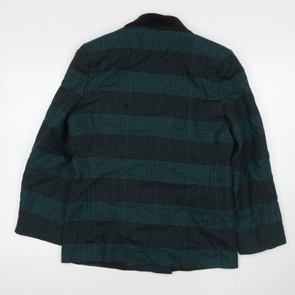 Mia Cassara Women's Plaid Wool Blazer, Size 12, Multicoloured