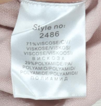 Womens UK Size 10 Marble Pink Cardigan Jumper
