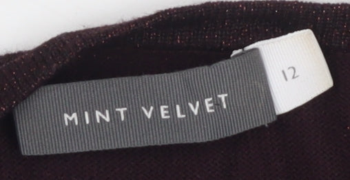 Womens UK Size 12 Mint Velvet Brown Basic Tank