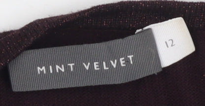 Womens UK Size 12 Mint Velvet Brown Basic Tank