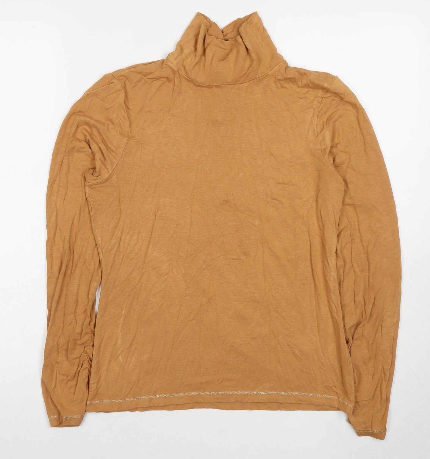 Womens UK Size 14 Oliver Bonas Beige Basic T-Shirt