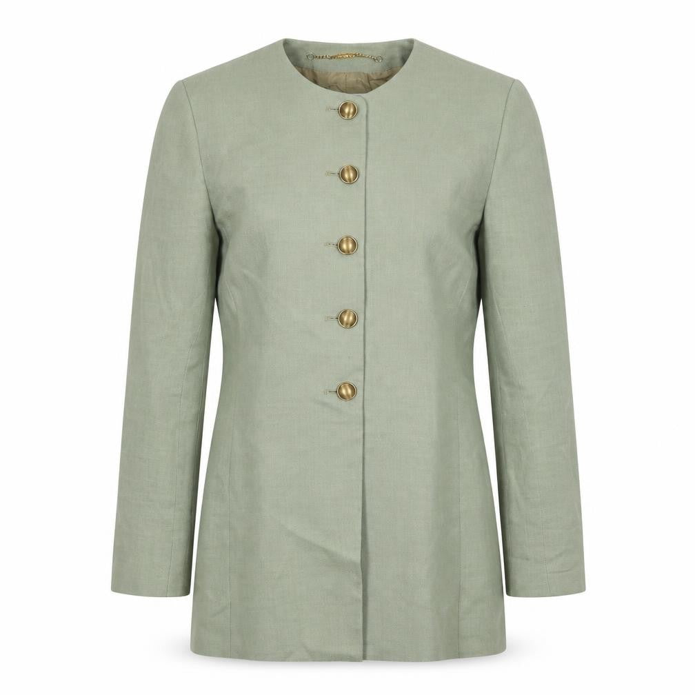 Womens UK Size 8 Viyella Green Basic Jacket