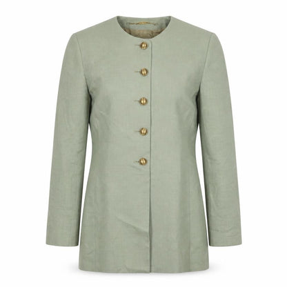 Womens UK Size 8 Viyella Green Basic Jacket