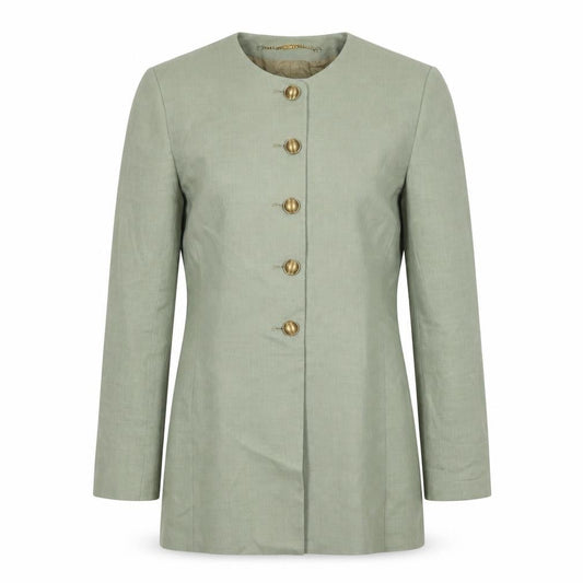 Womens UK Size 8 Viyella Green Basic Jacket