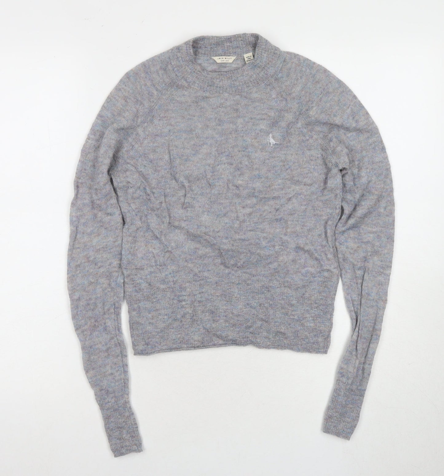 Jack Wills Women's Grey Crew Neck Jumper Size 8