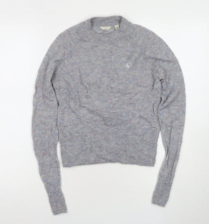 Jack Wills Women's Grey Crew Neck Jumper Size 8