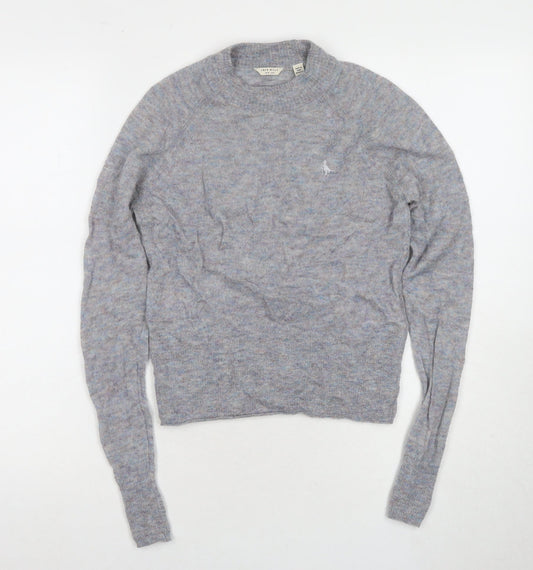 Jack Wills Women's Grey Crew Neck Jumper Size 8
