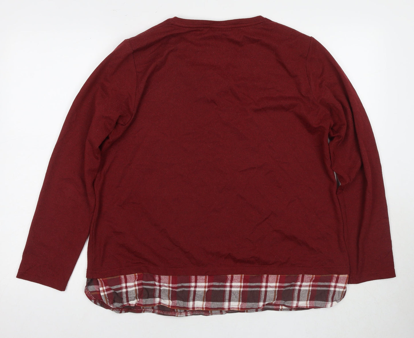 Womens UK Size L Damart Red Pullover Jumper