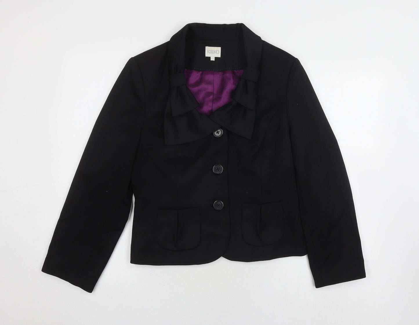 Womens UK Size 12 Kaliko Black Basic Jacket