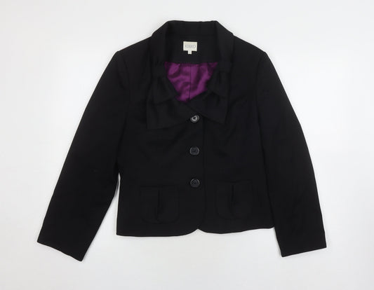 Womens UK Size 12 Kaliko Black Basic Jacket