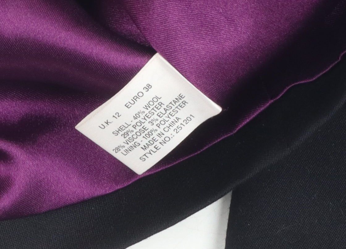 Womens UK Size 12 Kaliko Black Basic Jacket