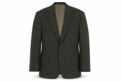 Marks & Spencer Men's Green Wool Check Blazer, Size Short