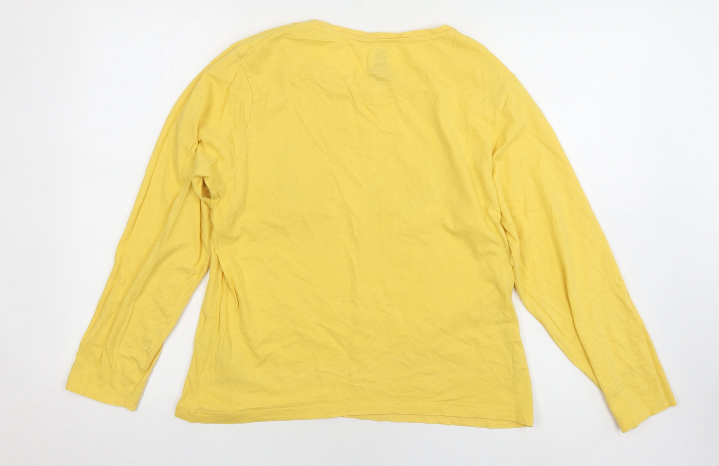 Womens UK Size 10-12 Disney Yellow Basic T-Shirt
