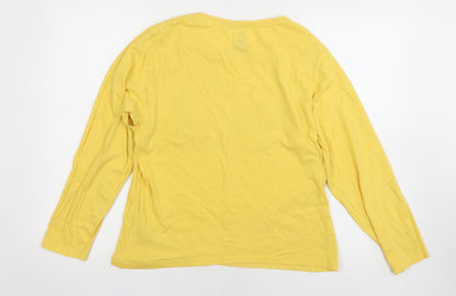 Womens UK Size 10-12 Disney Yellow Basic T-Shirt