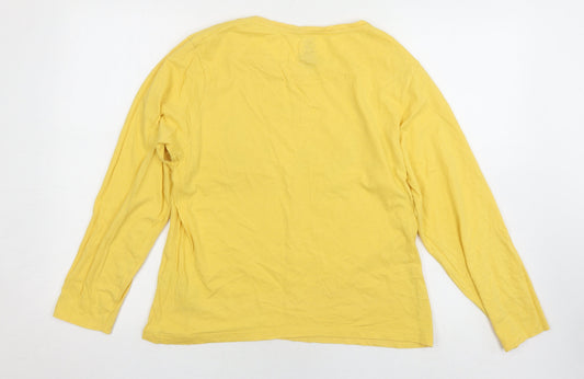 Womens UK Size 10-12 Disney Yellow Basic T-Shirt