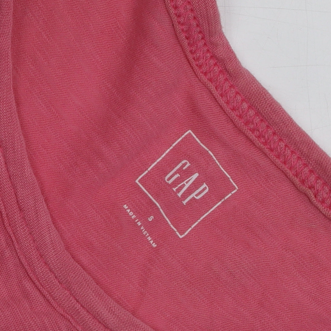 Womens UK Size S Gap Pink Basic Tank
