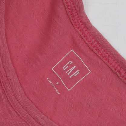 Womens UK Size S Gap Pink Basic Tank