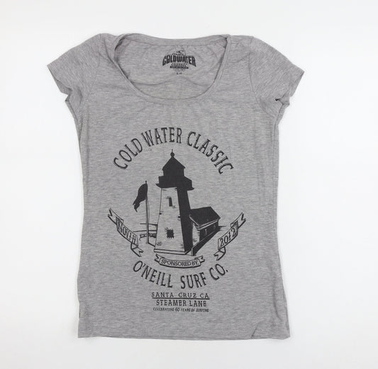 Womens UK Size S O'Neill Grey Basic T-Shirt