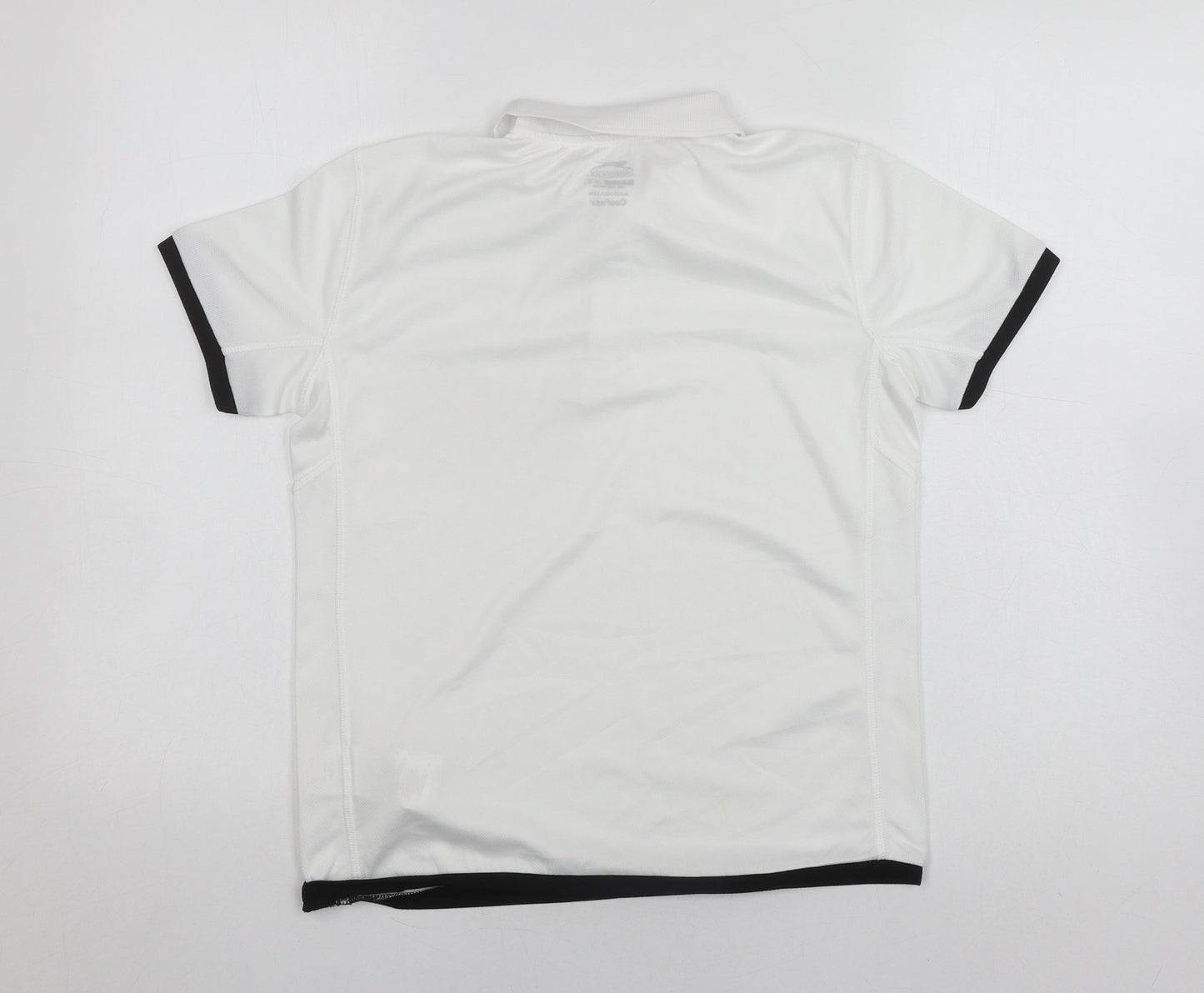 Slazenger Boys White Polo Shirt, Age 11-12, Logo Accent
