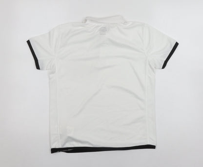 Slazenger Boys White Polo Shirt, Age 11-12, Logo Accent