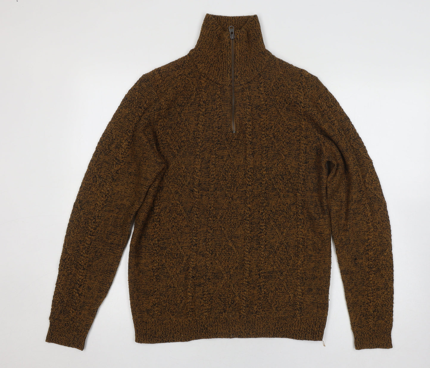 Unisex Adults UK Size M Tokyo Laundry Brown Full Zip Jumper