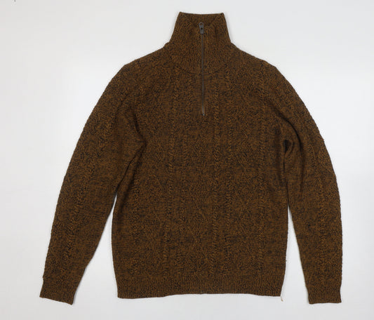 Unisex Adults UK Size M Tokyo Laundry Brown Full Zip Jumper