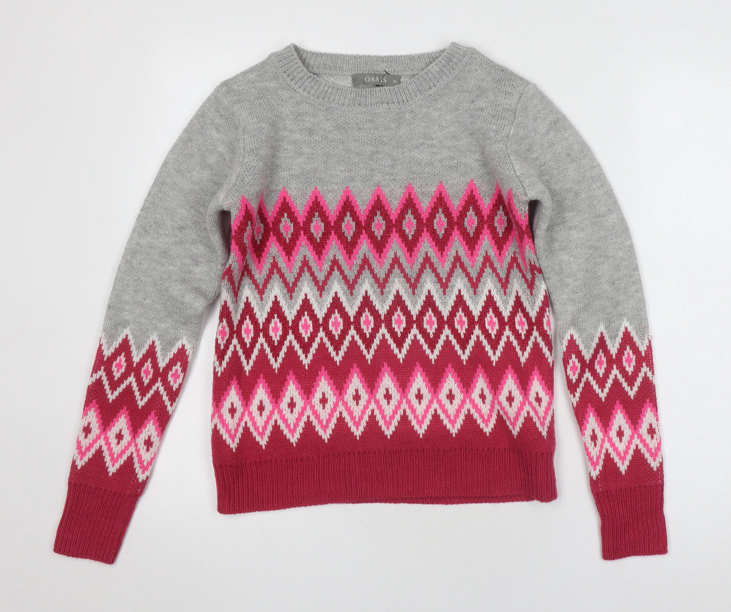 Womens UK Size XS Oasis Multicoloured Pullover Jumper