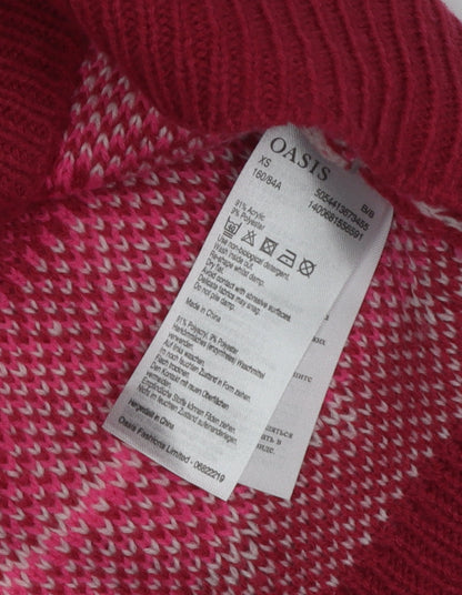 Womens UK Size XS Oasis Multicoloured Pullover Jumper
