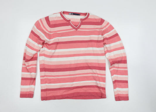 Womens UK Size 10 Isle Pink Pullover Jumper