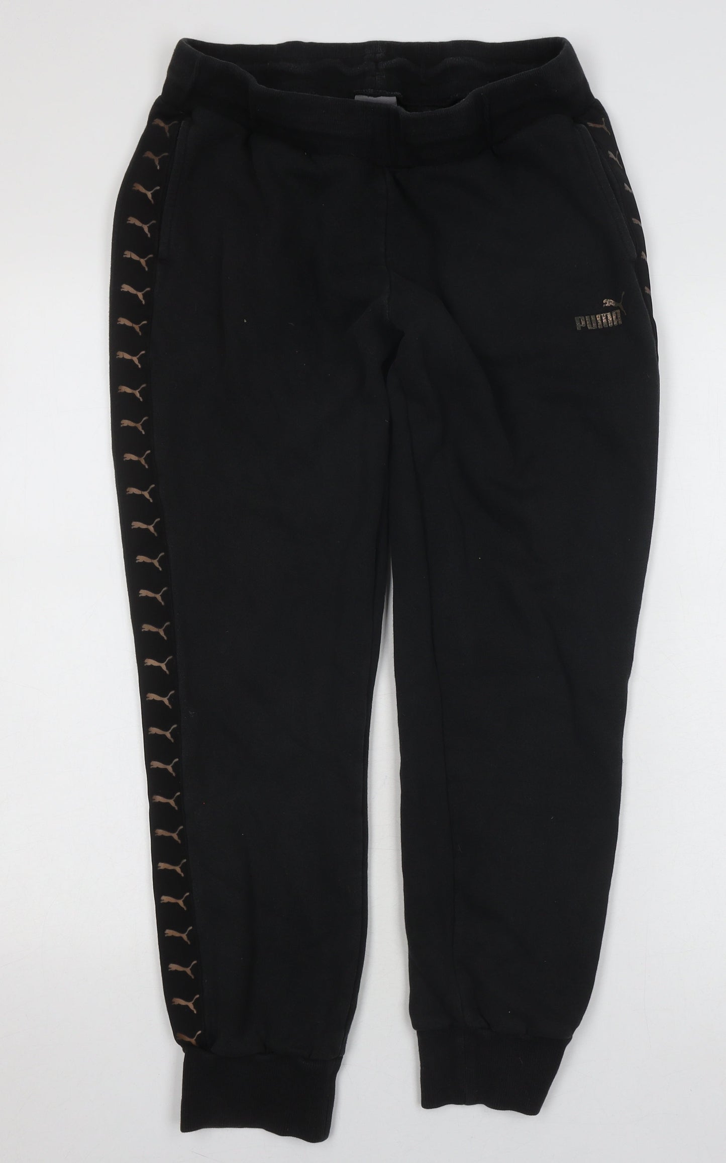 Puma Women's Black Jogger Trousers Size 12 - Gym Ready