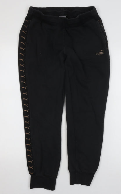 Puma Women's Black Jogger Trousers Size 12 - Gym Ready