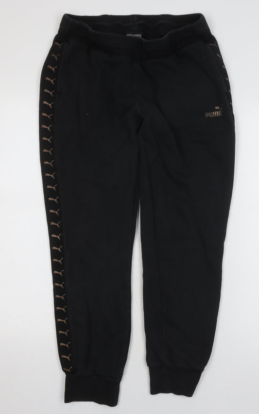 Puma Women's Black Jogger Trousers Size 12 - Gym Ready