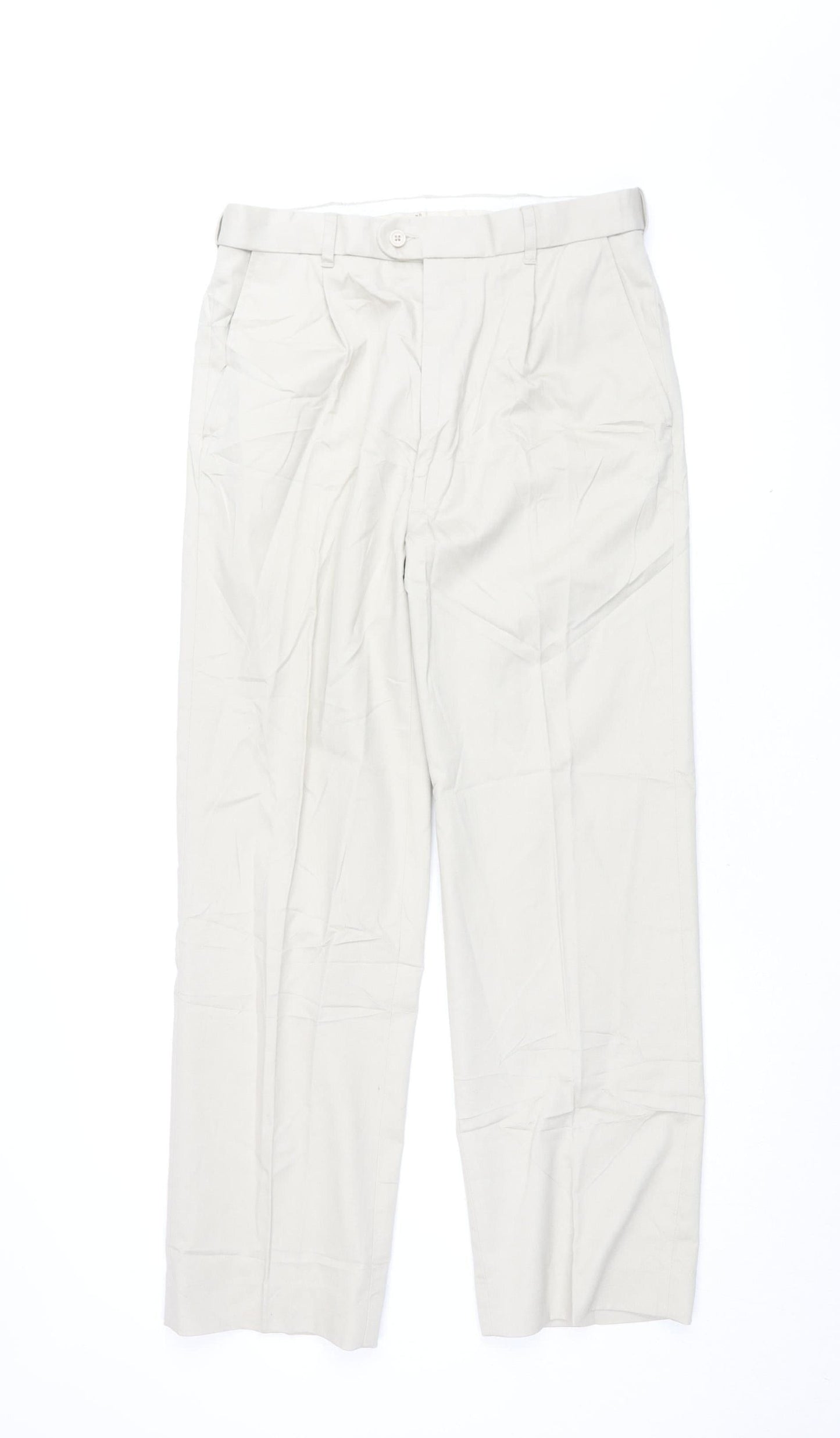 Peter Christian Men's Beige Chino Trousers, Size L, 32 Waist