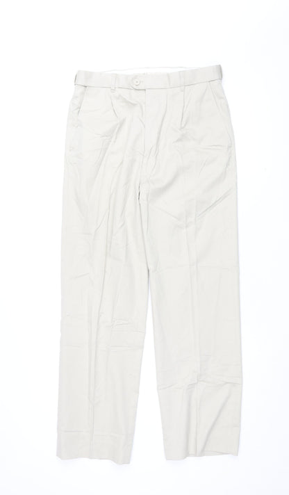 Peter Christian Men's Beige Chino Trousers, Size L, 32 Waist