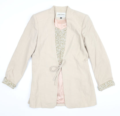 Albert Nipon Women’s Beige Blazer Size 12 Formal Classic