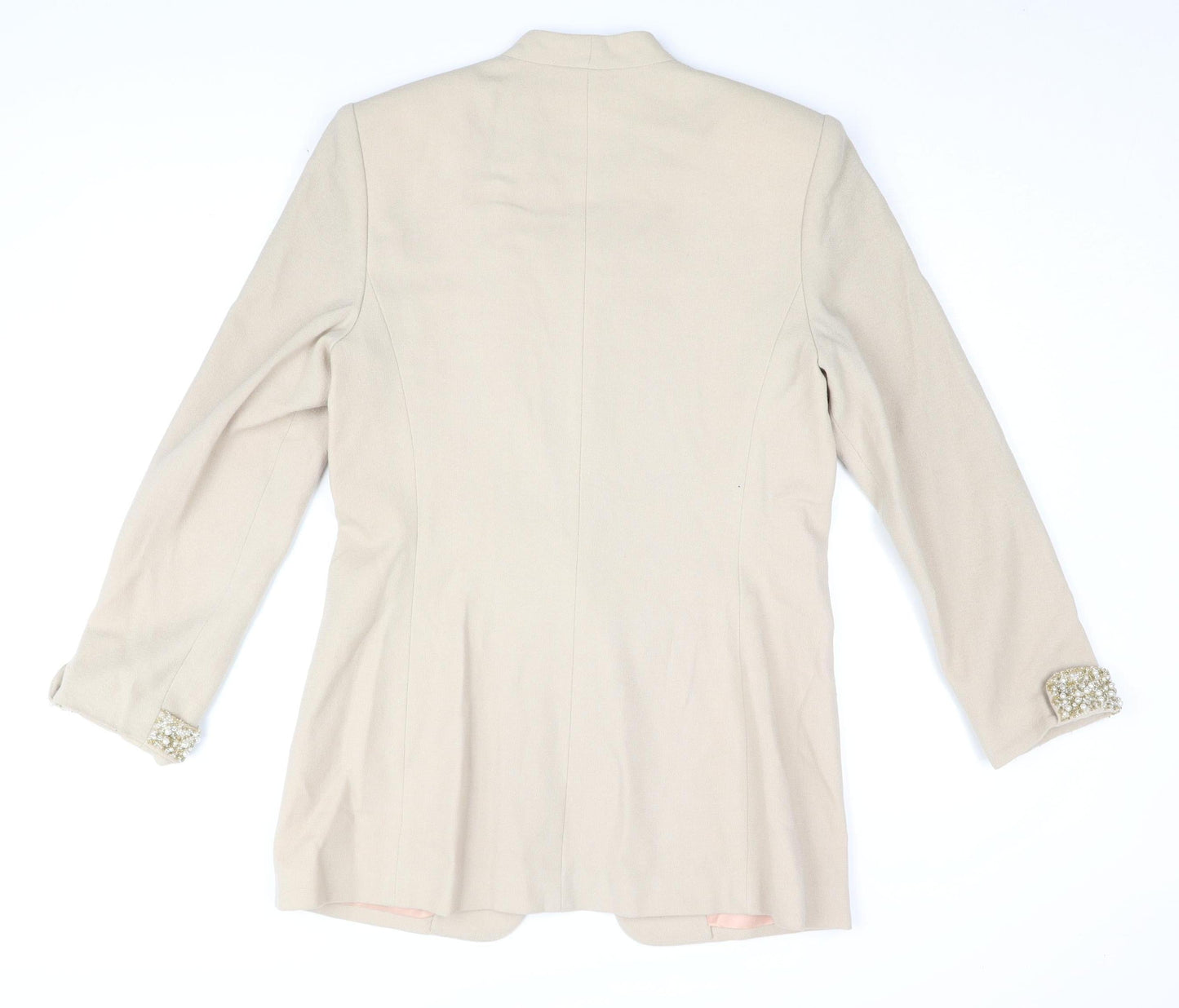 Albert Nipon Women’s Beige Blazer Size 12 Formal Classic
