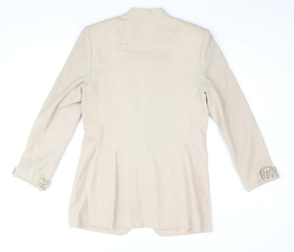 Albert Nipon Women’s Beige Blazer Size 12 Formal Classic