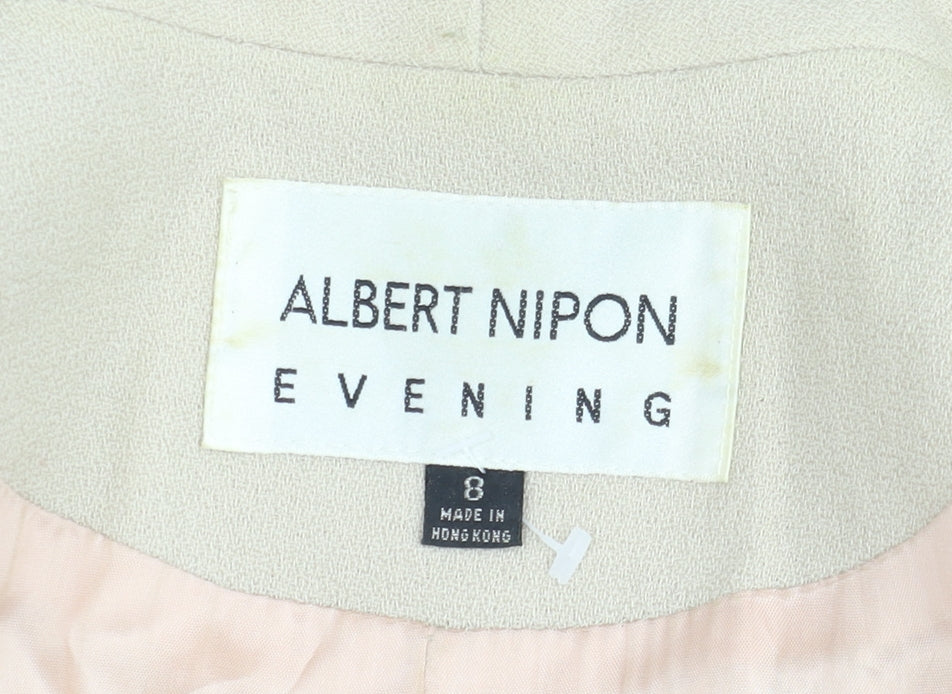 Albert Nipon Women’s Beige Blazer Size 12 Formal Classic
