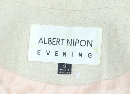 Albert Nipon Women’s Beige Blazer Size 12 Formal Classic