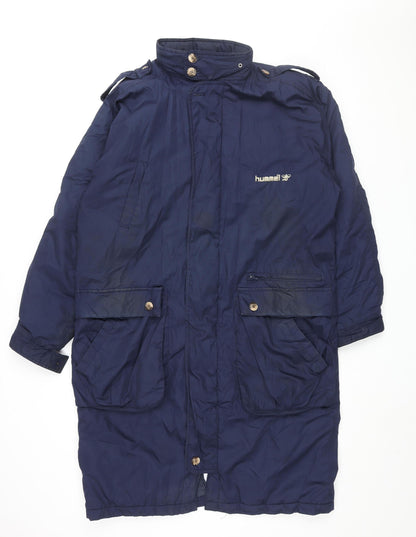 Mens UK Size M Hummel Blue Parka Coat