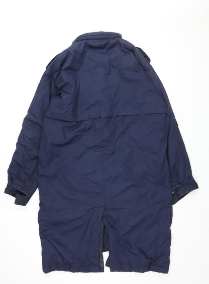 Mens UK Size M Hummel Blue Parka Coat