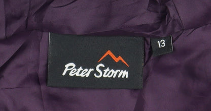 Peter Storm Women's Purple Puffer Jacket, Size 4, Hooded