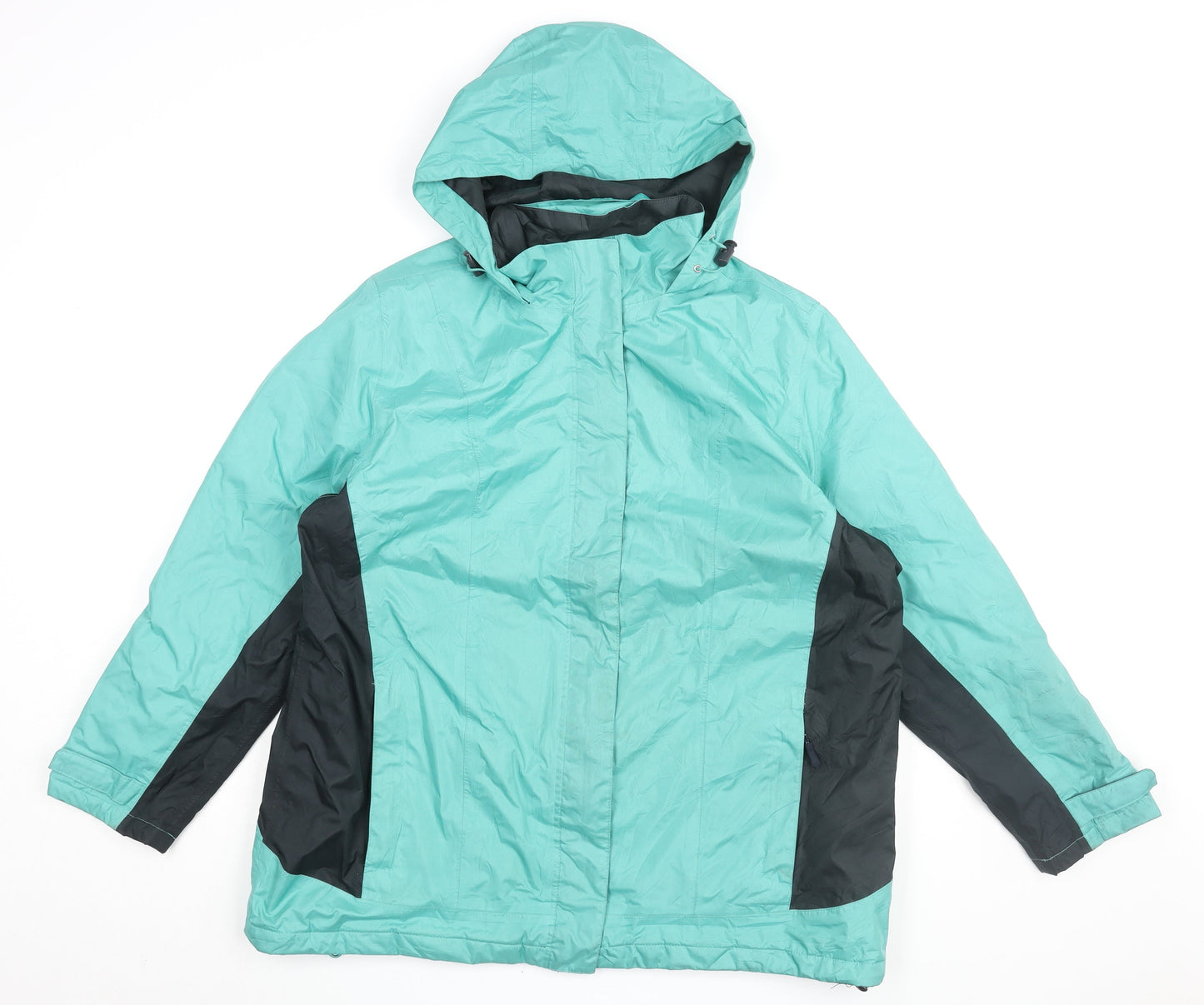 Womens UK Size 18 BM Green Rain Coat