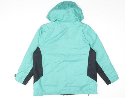 Womens UK Size 18 BM Green Rain Coat