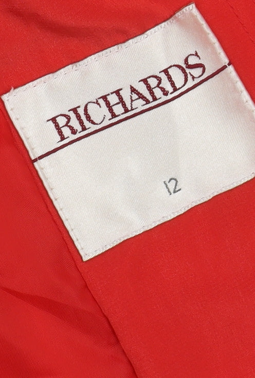Womens UK Size 12 Richards Red Basic Jacket