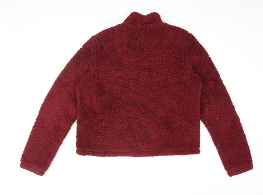 Hollister Women's Red Pullover Fleece Sweatshirt L